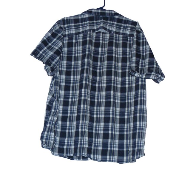 Wrangler blue plaid short sleeve shirt size 2xl - Picture 3 of 4